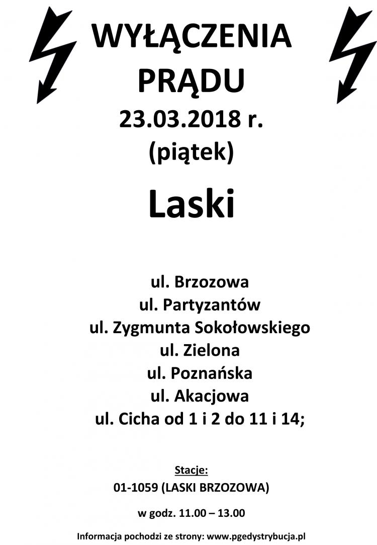 wyłączenie prądu laski