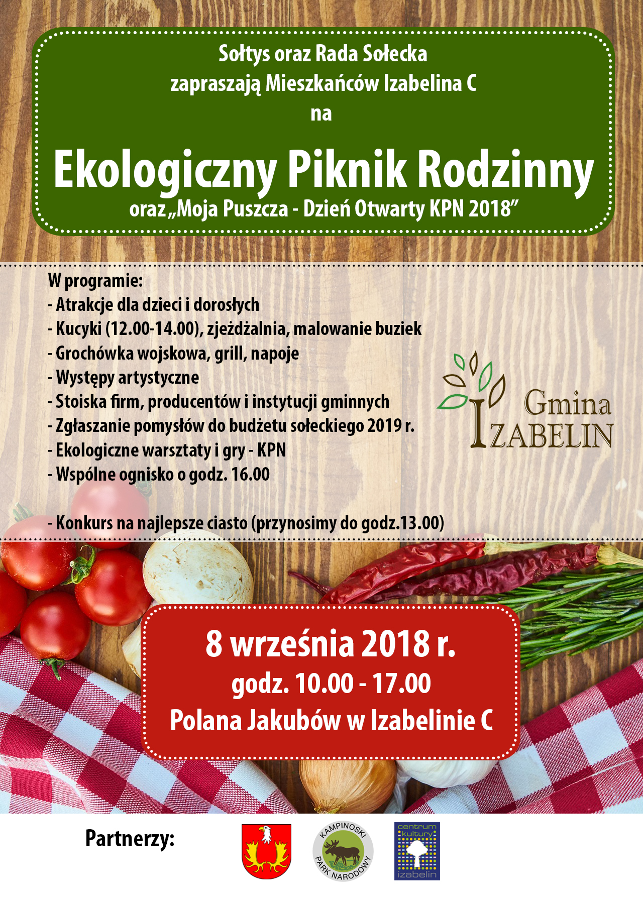 ekologiczny piknik rodzinny izabelin c plakat