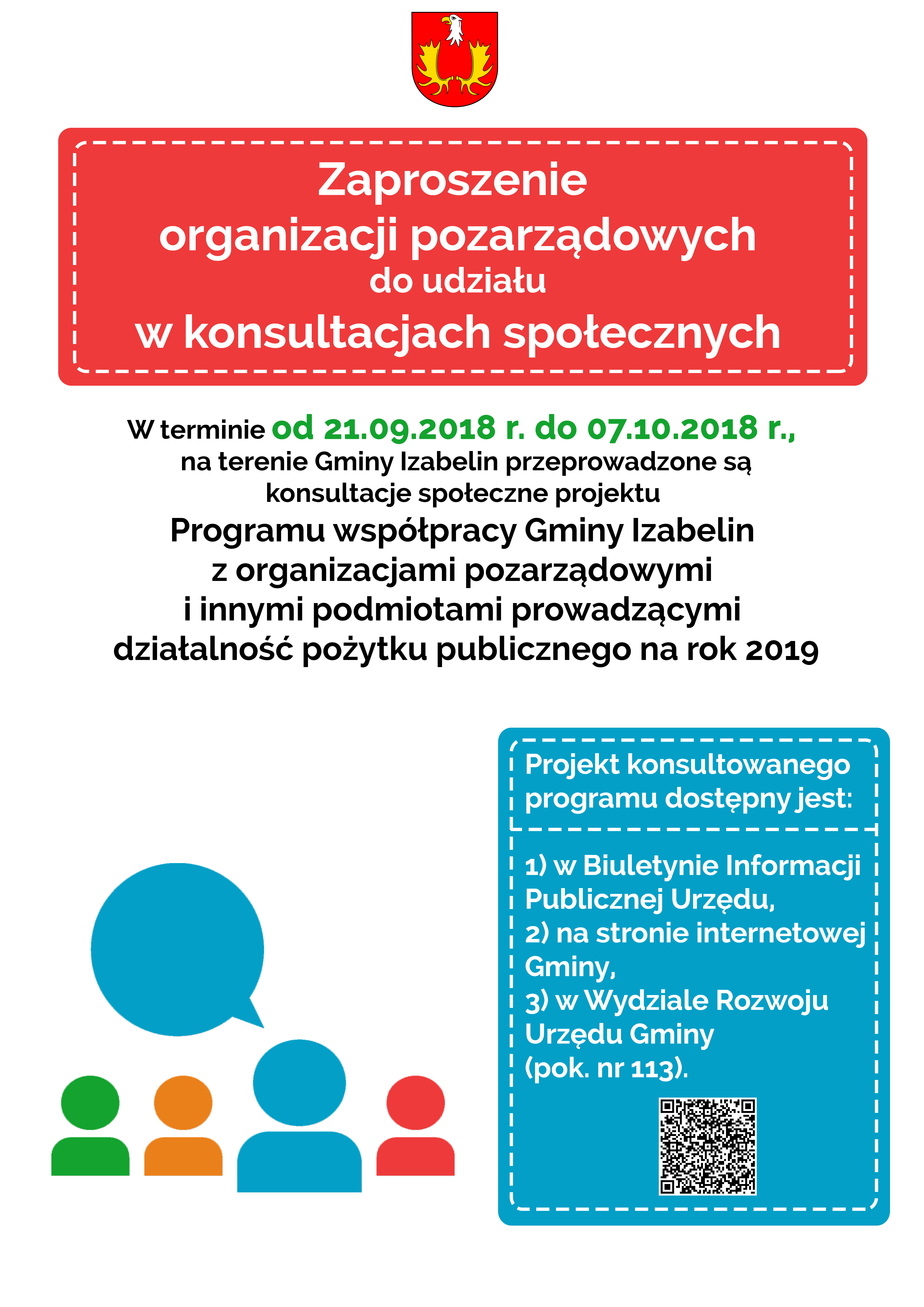 plakat konsultacje - organizacje pozarządowe