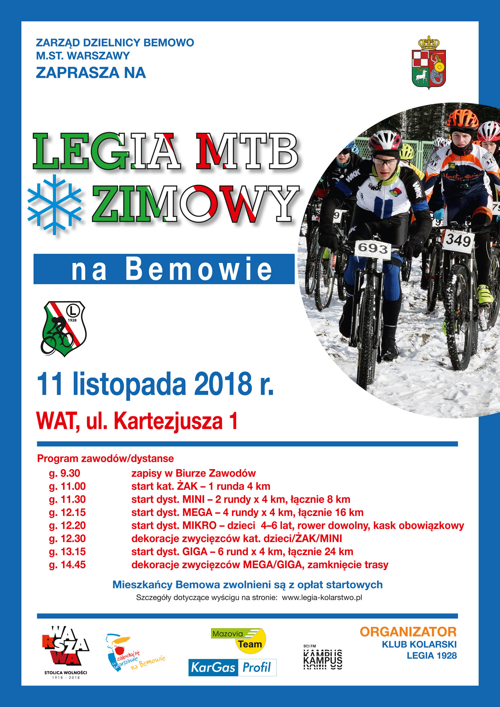 legia mtb zimowy na Bemowie