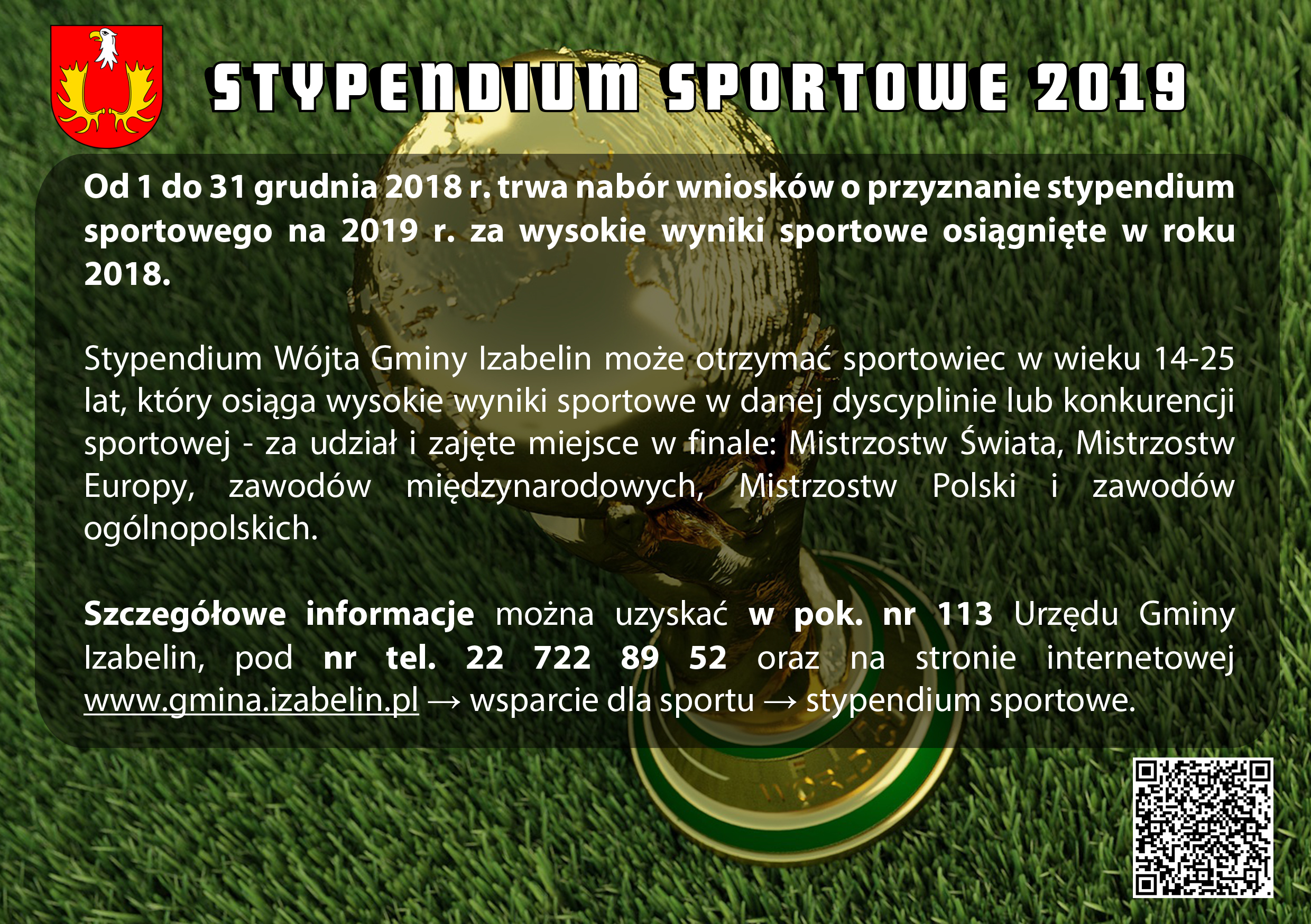 stypendium sportowe plakat