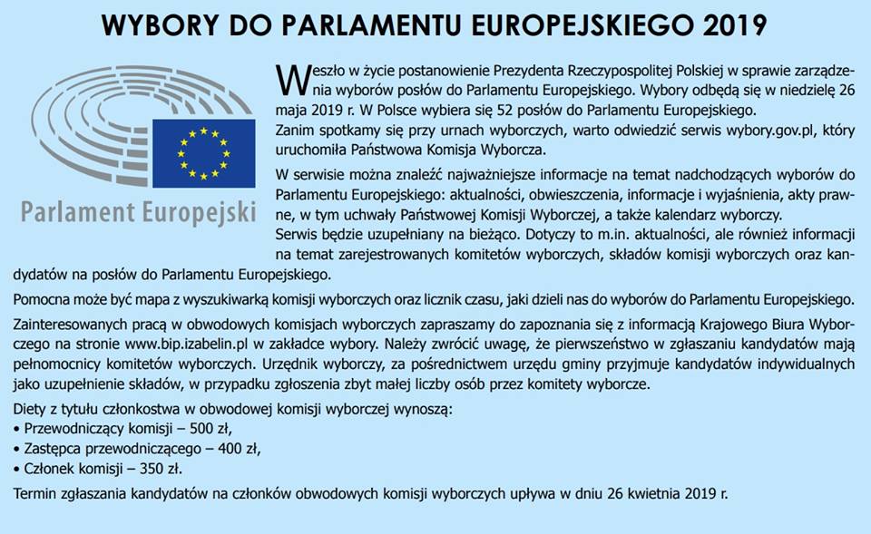 wybory do parlamentu europejskiego 2019