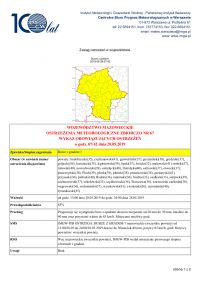 ostrzeżenie meteorologiczne - burze z gradem