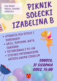 Piknik Sołecki Izabelina B kremowo niebieski