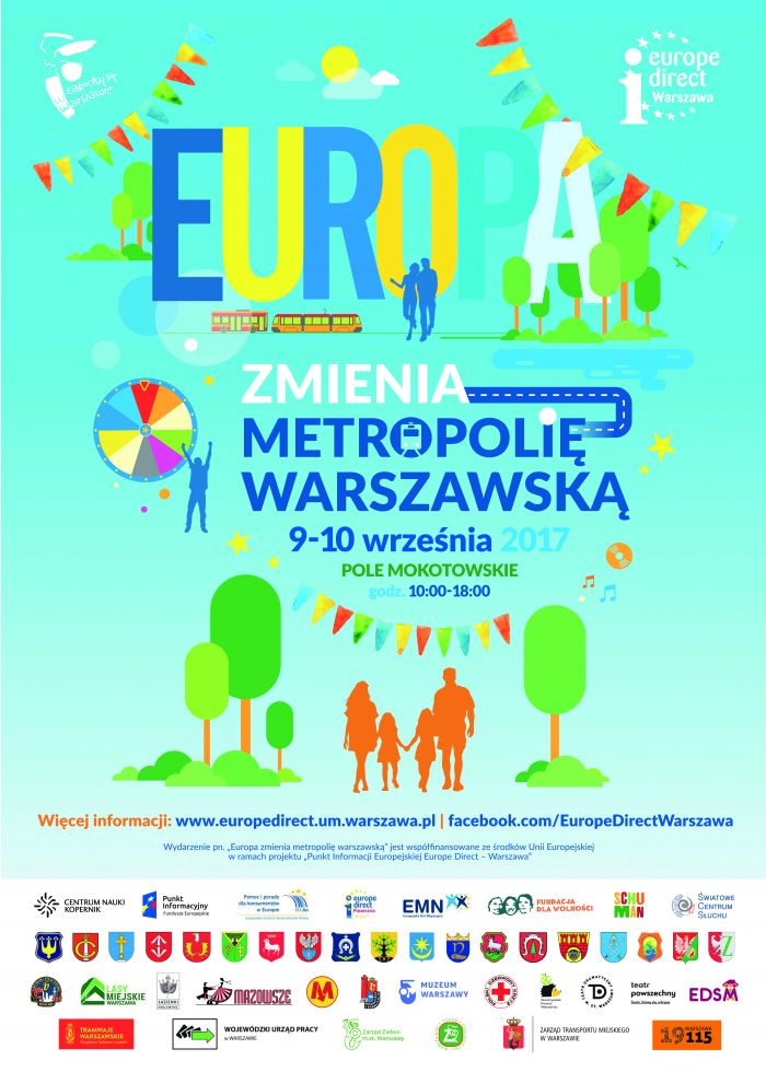 europa zmienia metropolię warszawską plakat