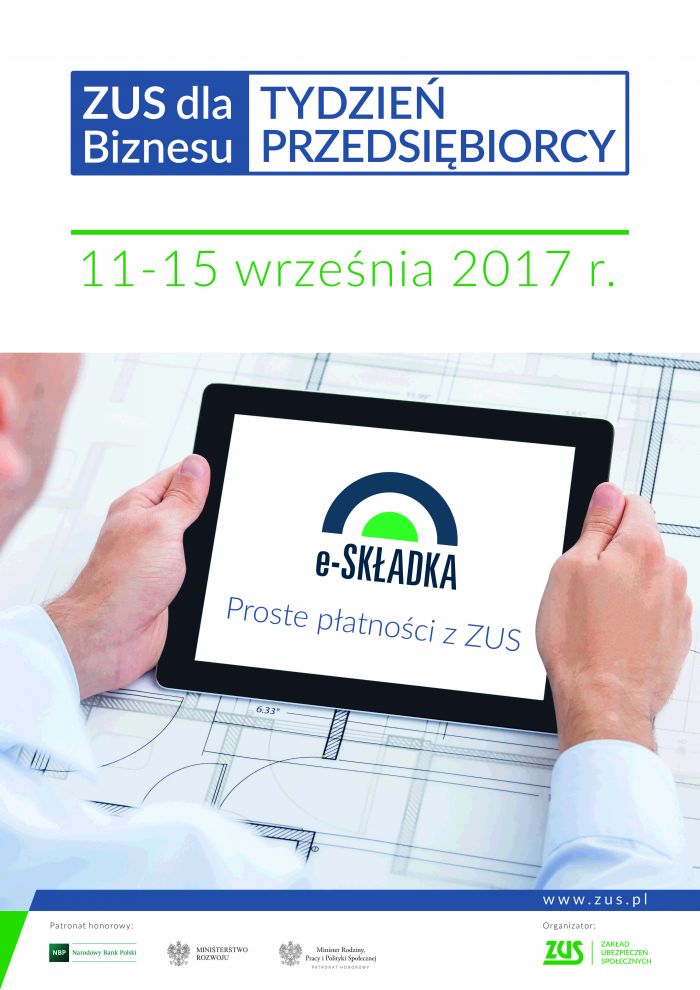 plakat tydzień przedsiębiorcy w zus