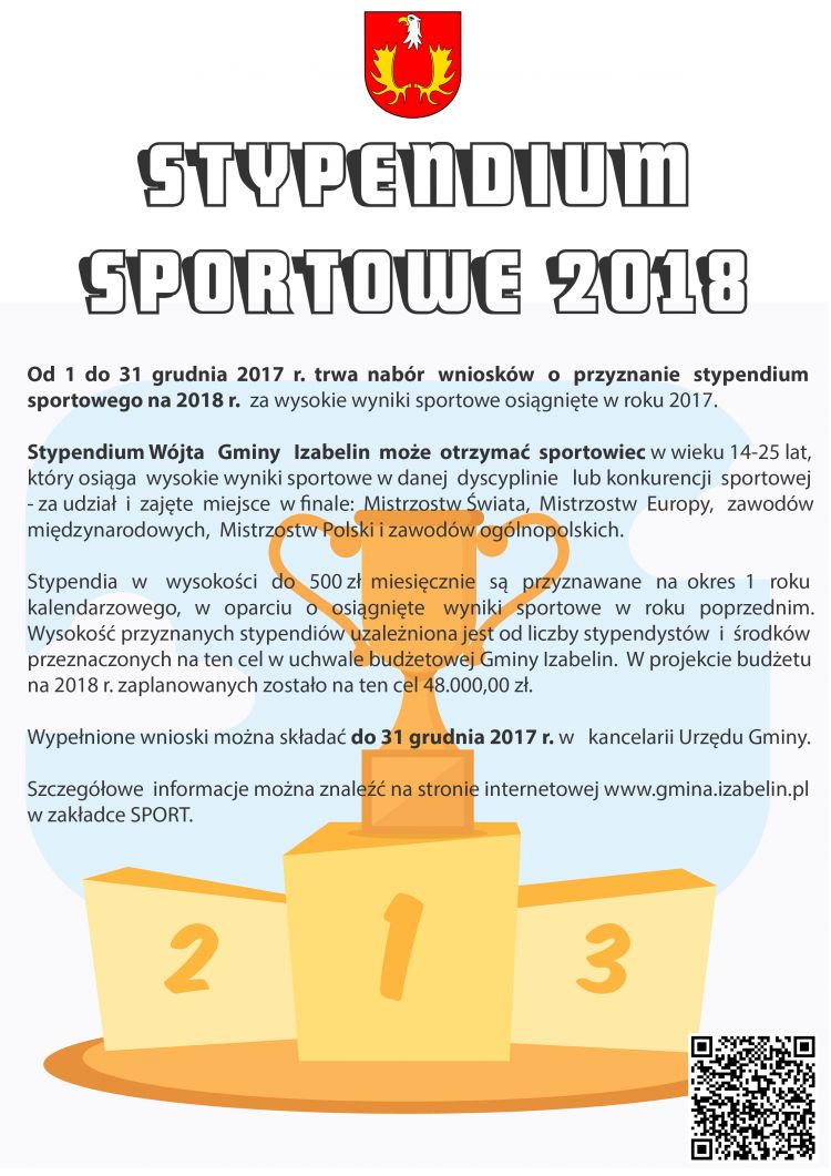 stypendium sportowe plakat