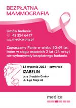 Bezpłatna mammografia dla Pań w wieku 50-69 lat - medica