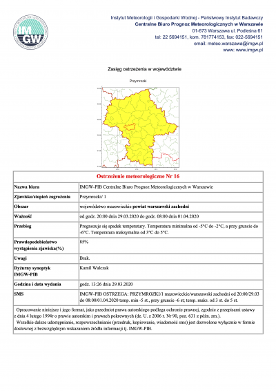 treść komunikatu w wersji graficznej