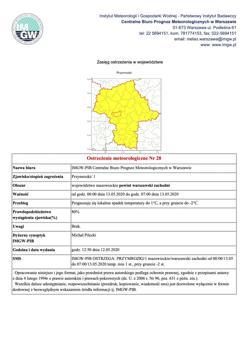 treść komunikatu w wersji graficznej