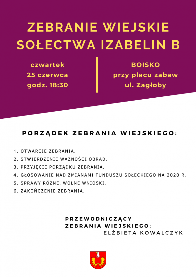 plakat zebrania wiejskiego