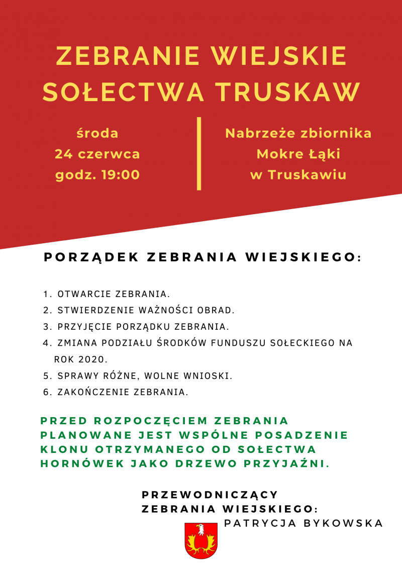 plakat zebrania wiejskiego