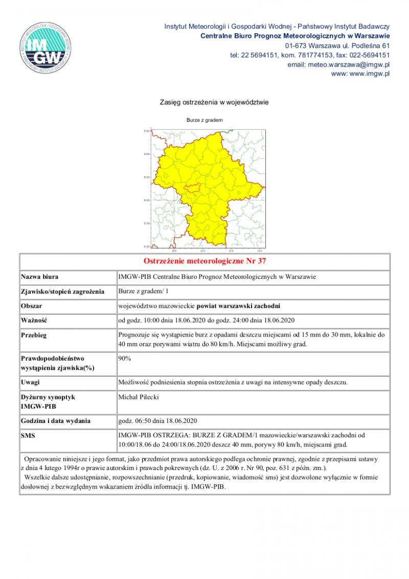 treść komunikatu w wersji graficznej