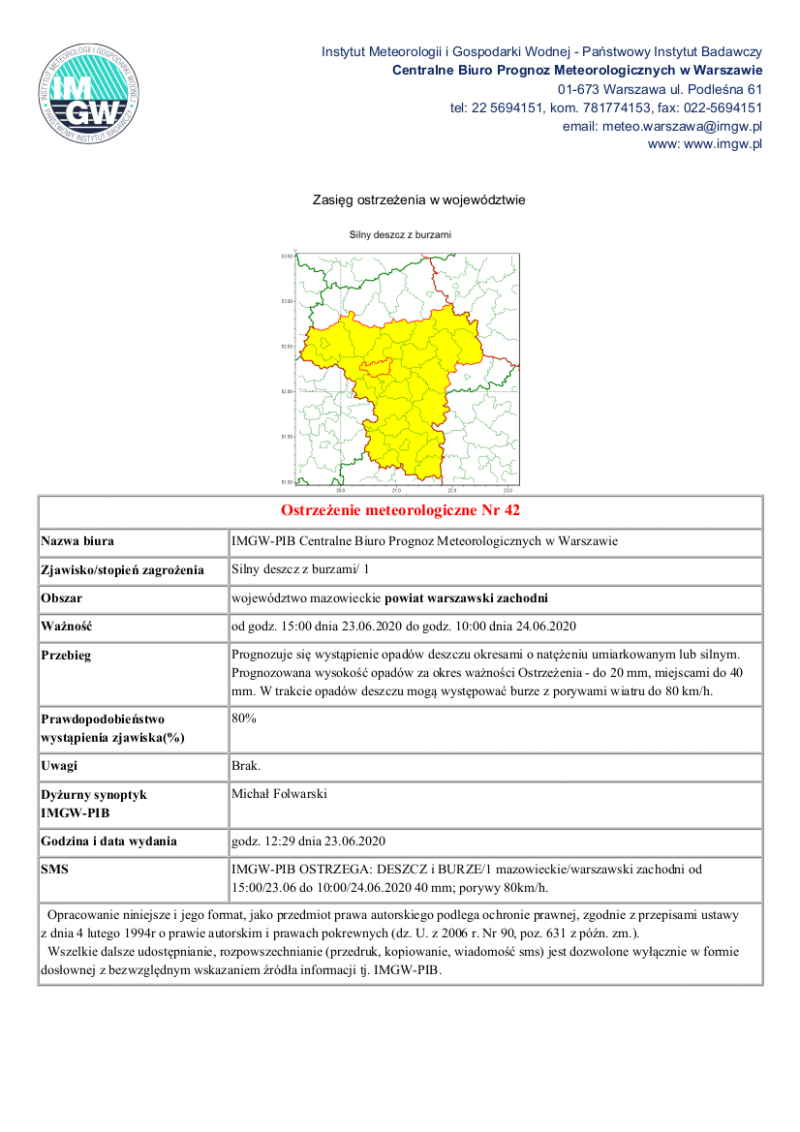 treść komunikatu w wersji graficznej