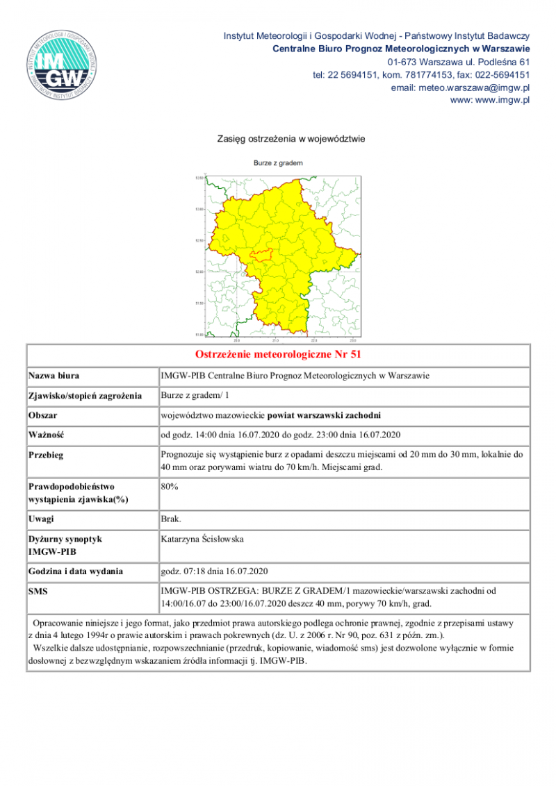 treść komunikatu w wersji graficznej