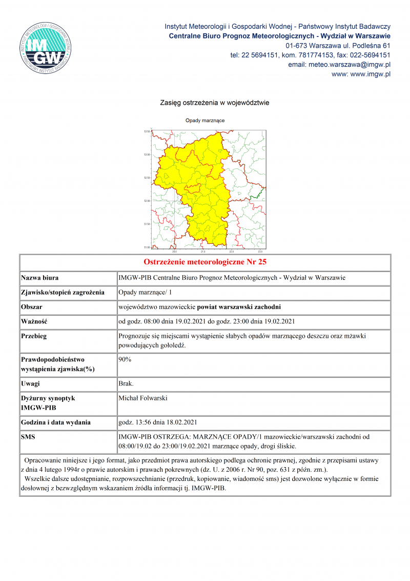 treść komunikatu w wersji graficznej