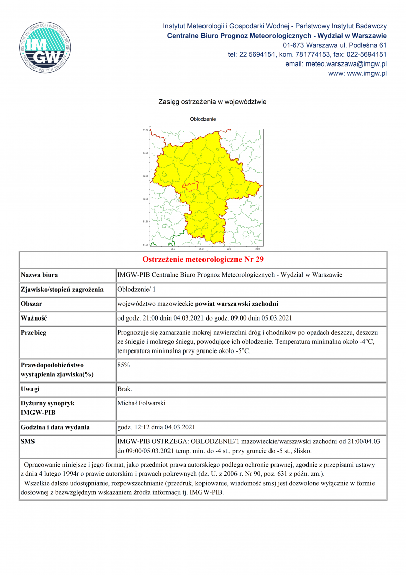 treść komunikatu w wersji graficznej