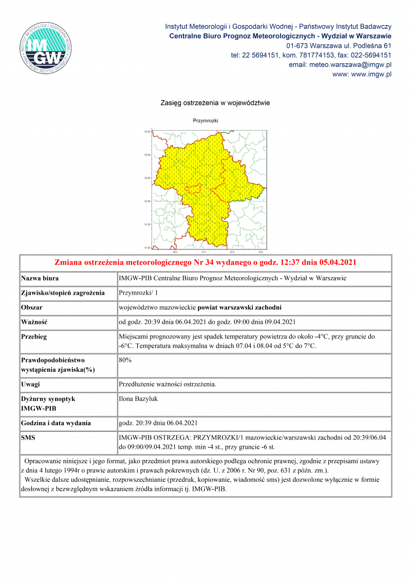 treść komunikatu w wersji graficznej