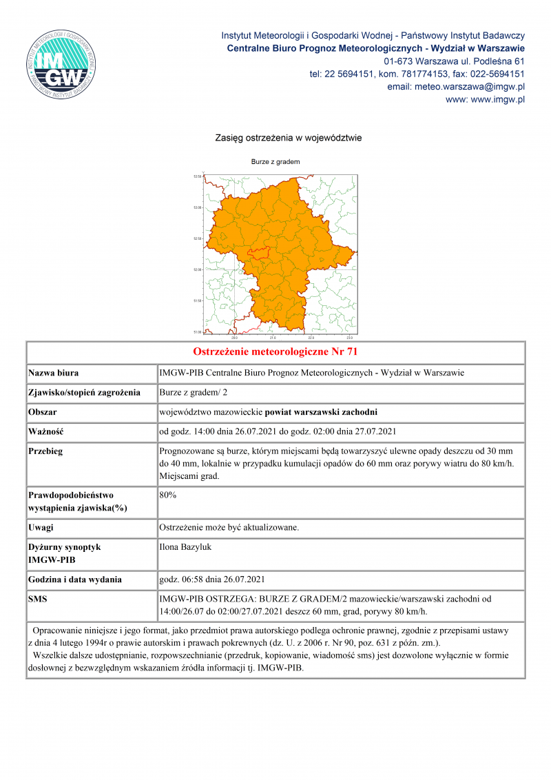 treść komunikatu w wersji graficznej