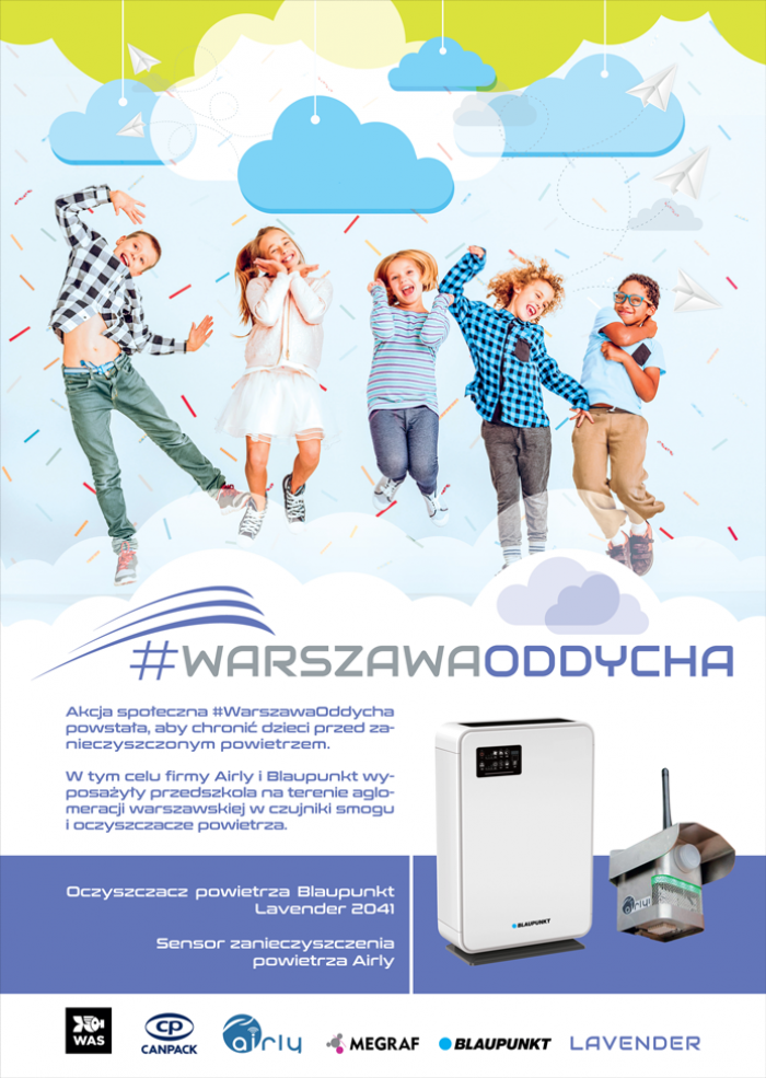 warszawa oddycha plakat