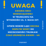 AWARIA SIECI WODOCIĄGOWEJ