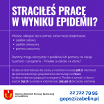 Komunikat GOPS - Pomoc dla osób, które straciły pracę w wyniku stanu epidemicznego