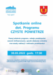 Program „Czyste Powietrze” - spotkanie online