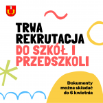 Przypominamy o kończącej się 6 kwietnia rekrutacji do 1 klasy szkoły podstawowej oraz do przedszkoli gminnych!