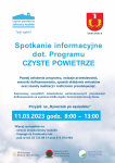 Spotkanie informacyjne dot. programu Czyste Powietrze 11 marca 2023 r.