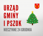 Urząd Gminy i Punkt Selektywnej Zbiórki Odpadów Komunalnych nieczynne 24 grudnia